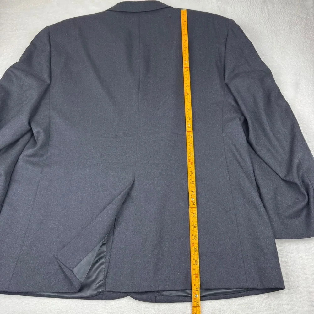 Jos. A. Bank Blazer Mens 48R Navy Blue Wool Cashmere Crest Button Sports Coat
